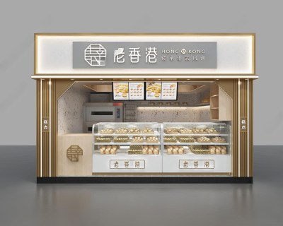 现代甜品面包店3D模型下载